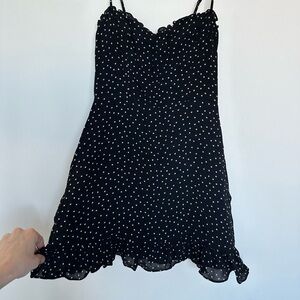 Black and white polka dot reformation dress - size 4
